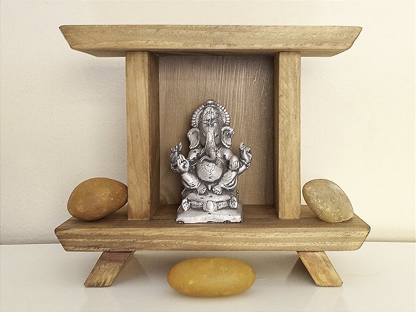 Templo Zen Altar de mesa para estátuas, religião, pedras e cristais ZA05
