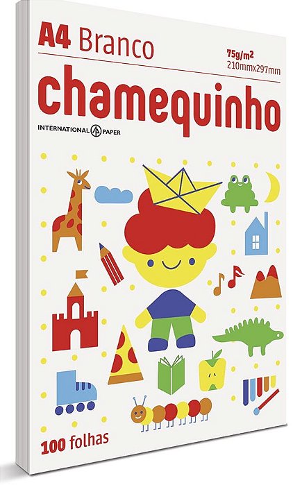 Chamequinho papel A4, 100 folhas, branco Sulfite - Chamex