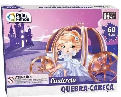 Quebra cabeça cinderela, 60 peças - Pais & Filhos