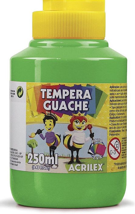 Tinta Guache, 250ml, Verde - Acrilex