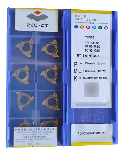 Pastilha Inserto Rosca Rt16.01n - G60 Ybg 201 Interna Zcc