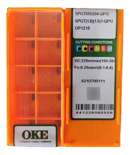 Inserto Pastilha Videa Spgt050204-qpm Op1215 Oke