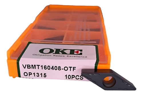 Inserto Videa Pastilha Vbmt160408 - Otf Op1315 Oke 10pçs