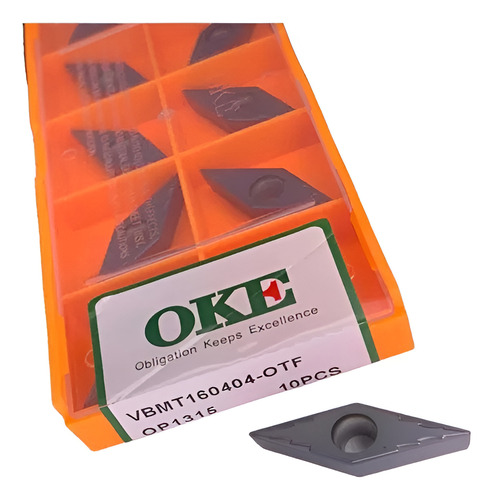 Inserto Videa Pastilha Vbmt160404 - Otm Op1315 Oke 10pçs