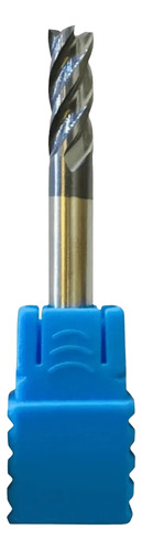 Fresa Topo Metal Duro 7mm 4 Cortes Cobertura Tialn 45 Hrc