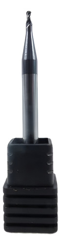 Fresa Topo Esférico Metal Duro 1,5mm 2 Cortes 45hrc Tialn