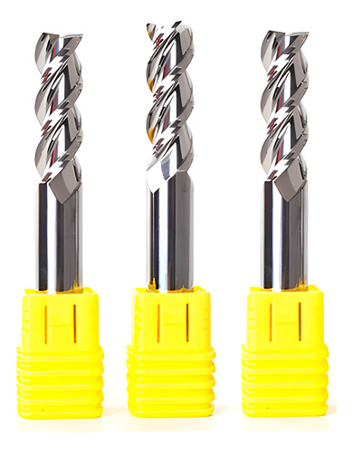 Fresa Topo Reto Metal Duro 4mm 3 Corte Alumínio Canal Polido