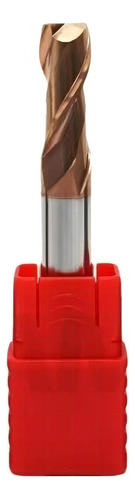 Fresa Topo Metal Duro 4mm 2 Cortes Com Cobertura Tialn Hrc55