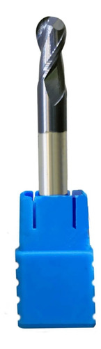 Fresa Esférica Metal Duro 5mm 2 Cortes 45hrc Cobertura Tialn