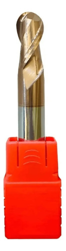 Fresa Esférica Metal Duro 8mm 2 Cortes 55hrc Cobertura Tisin