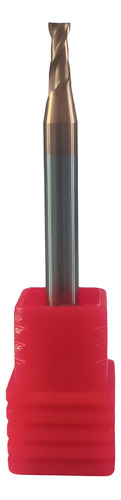 Fresa Topo Metal Duro 3,5mm 2 Cortes 55hrc Tisin
