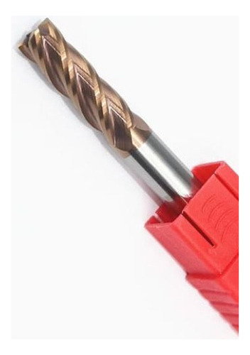 Fresa Topo Metal Duro 8mm 4 Corte Com Cobertura 55 Hrc Tisin