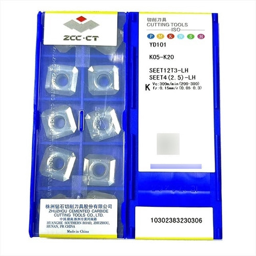 Pastilha Inserto Seet12t3-lh Yd101 Zcc Fresamento Aluminio