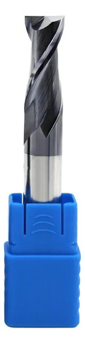 Fresa Topo Metal Duro 12mm 2 Cortes Cobertura Tialn Hrc45