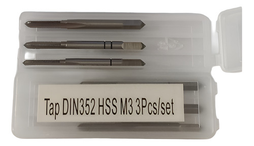Jogo De Macho Manual Rosca M3 X 0,5mm 3 Peças Hss