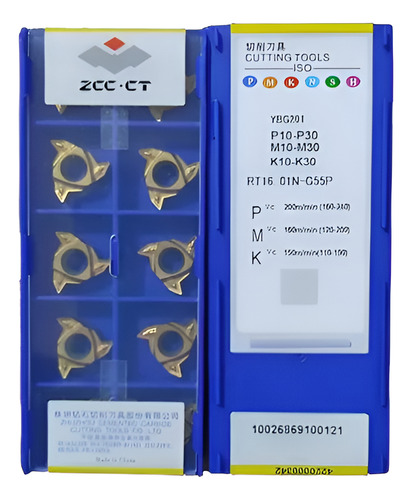 Pastilha Inserto Rosca Rt16.01n - G55p Ybg 201 Interna Zcc
