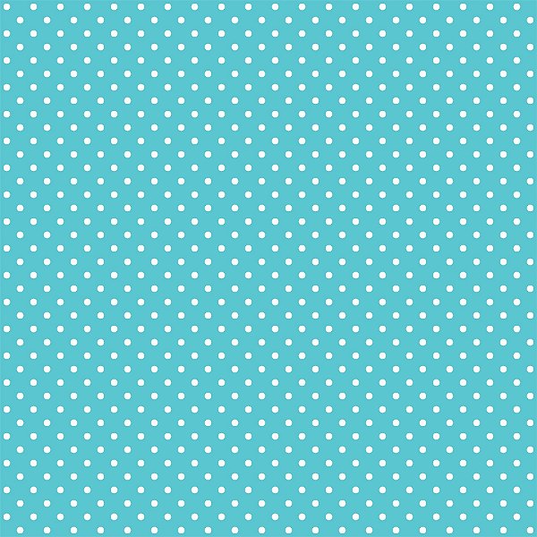 Tricoline 100% Algodão Poá Tiffany com Bolinhas Brancas