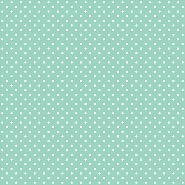 Tricoline 100% Algodão Poa Verde Bebe com Bolinhas Brancas