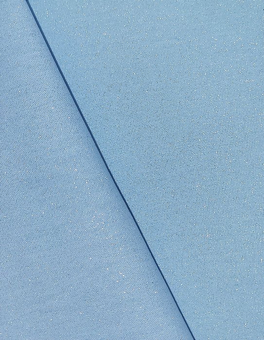Tecido Tricoline Com Glitter Azul Bebe