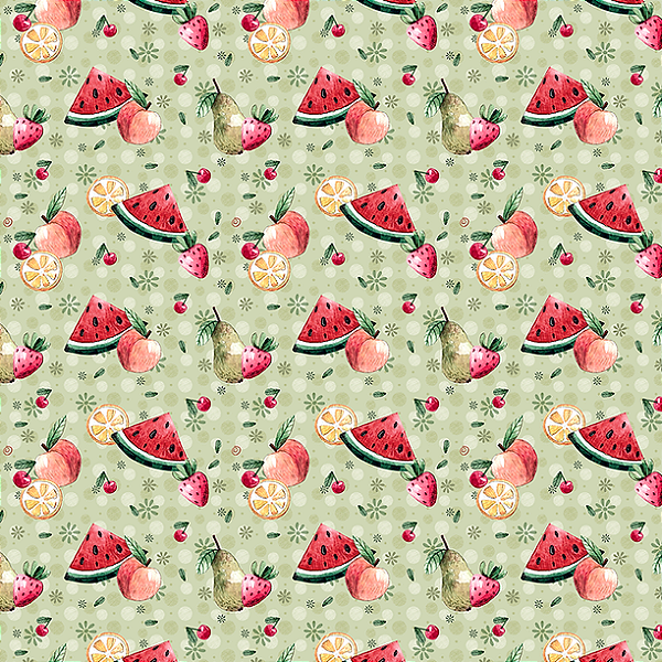 Tricoline Digital Fuxicos e Fricotes Frutas