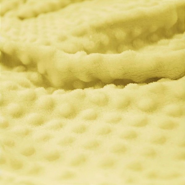 Tecido Fleece Pipoquinha Amarelo 1Metro Por 1,60Largura
