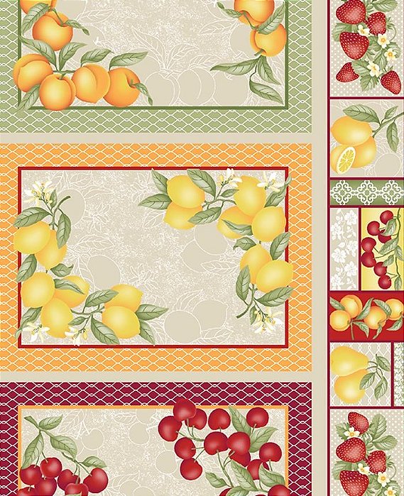 Tricoline Painel De Jogo Americano Frutas Realista