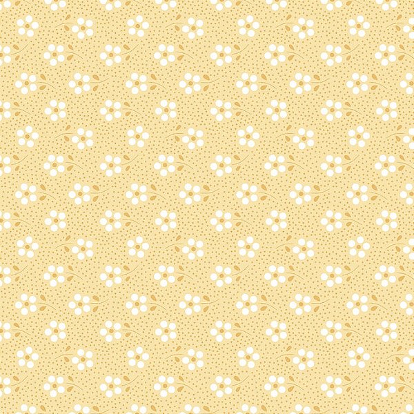 Tecido Tricoline Mini Primavera Amarela 50cm X 1.50 Largura
