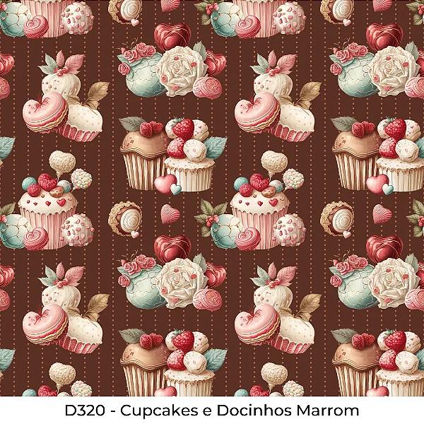 Tricoline Digital Fabricart Cupcakes e Doces