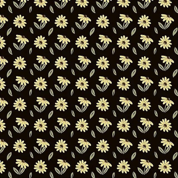 Tricoline Fuxicos e Fricotes Girassol Preto