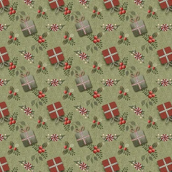 Tricoline Digital Fuxicos e Fricotes Presentes de Natal Verde