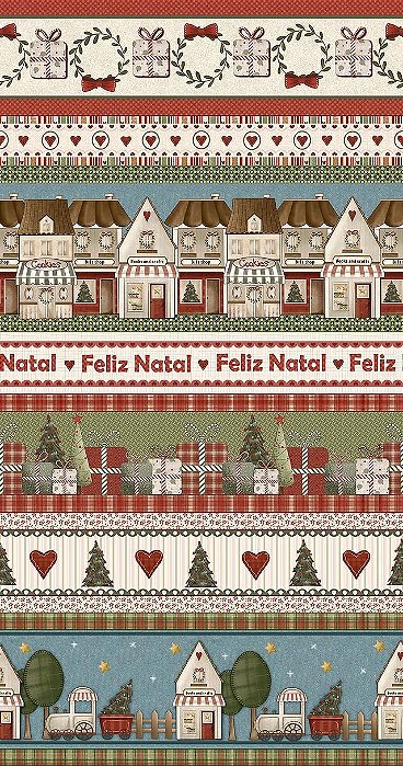 Tricoline Digital Fuxicos e Fricotes Barrado Vila De Natal