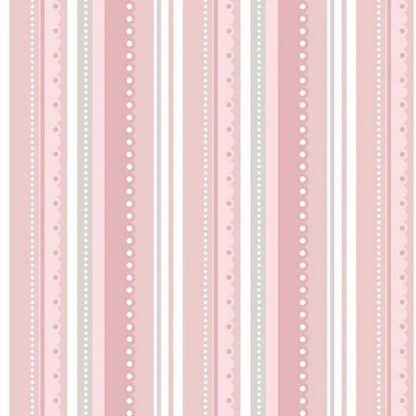 Tricoline Listrado Toys Rosa