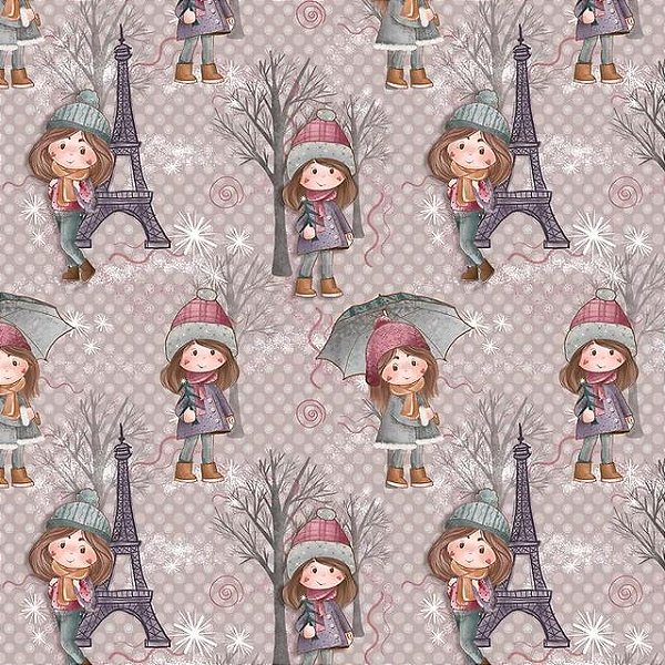 Tricoline Digital Fuxicos e Fricotes Paisagem Paris