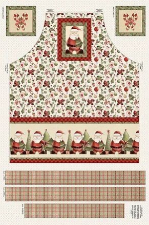 Tecido Tricoline Digital Painel Avental Natal 0.75cm x 1.10Lmt