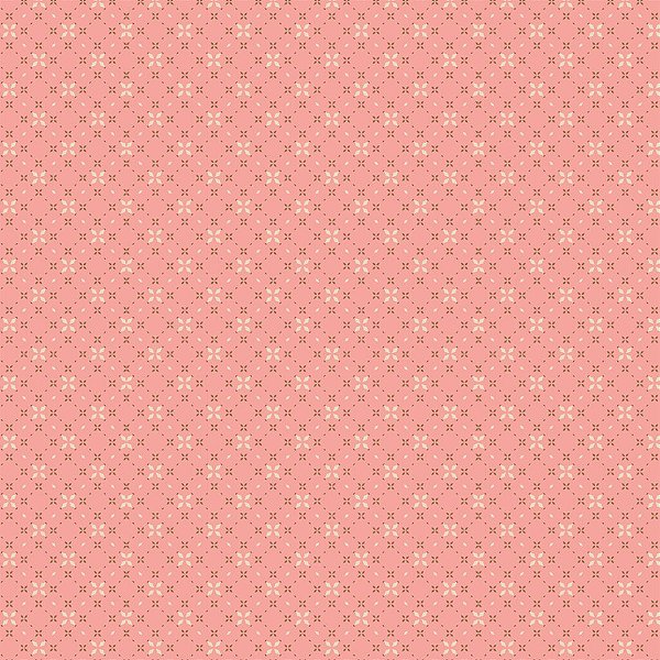 Tecido Tricoline Geométrico Rose 50cm X 1.50 Largura
