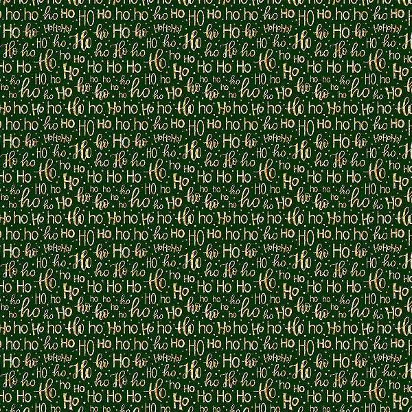 Tecido Tricoline Natal HoHo Verde 50cm X 1,50Largura