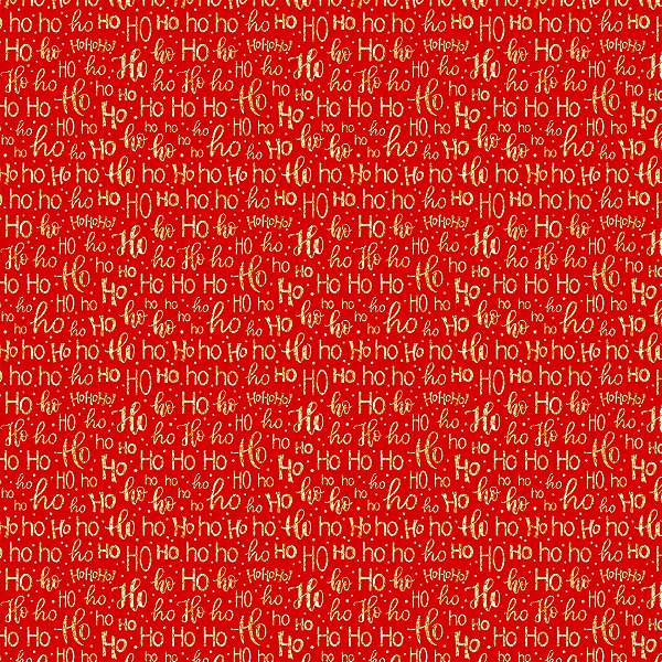 Tecido Tricoline Natal Hoho Vermelho 50cm X 1,50Largura