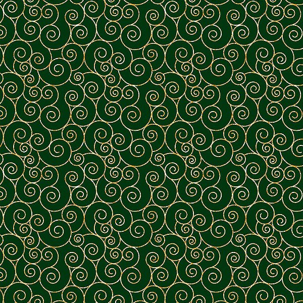 Tecido Tricoline Natal Arabesco Verde 50cm X 1,50Largura