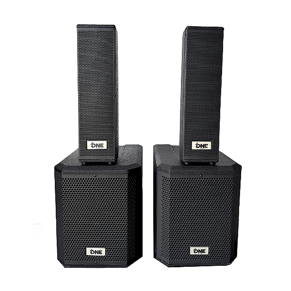 KIT 2 CAIXAS SUB ATIVA / PASSIVA 12'' + 2 LINE VERTICAL ONE PRO RF1203SUB2.2 + 2xRF3403S