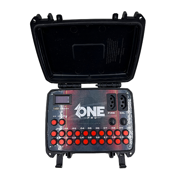 CENTRAL DE FOGOS ONE PRO DE 20 CANAIS + AUXILIAR PARA CO2 E FIRE MACHINE