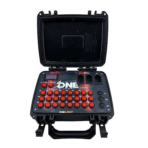 CENTRAL DE FOGOS ONE PRO DE 24 CANAIS + AUXILIAR PARA CO2 E FIRE MACHINE