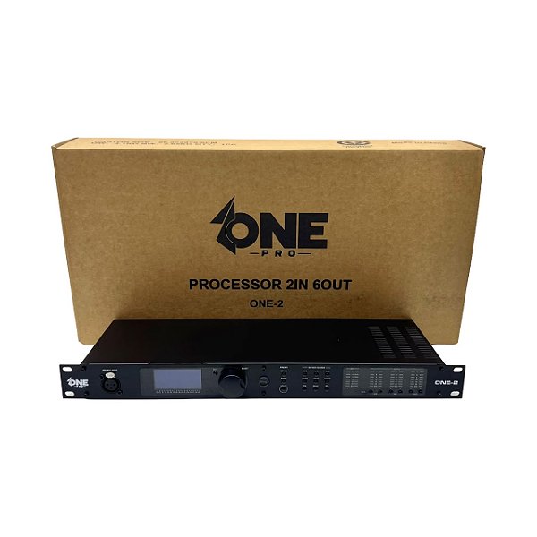 PROCESSADOR DIGITAL DE ÁUDIO ONE-2 COM 2 ENTRADAS E 6 SAÍDAS