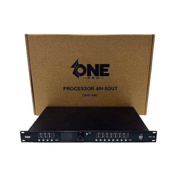 PROCESSADOR DIGITAL DE ÁUDIO ONE-448 COM 4 ENTRADAS E 8 SAÍDAS