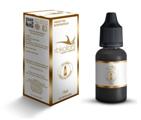 Pigmento Orgânico para Micropigmentação Cor Ultra Black RBKollors 15mL