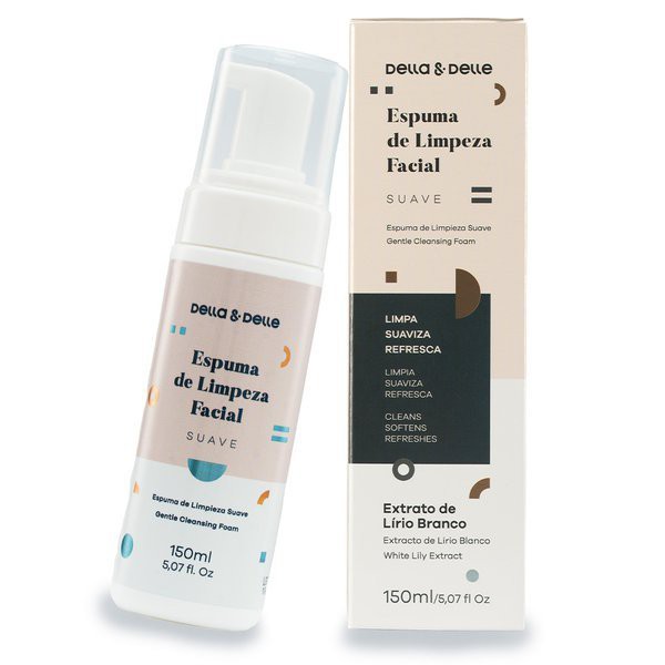 Espuma de Limpeza Facial Suave Della e Delle 150ml