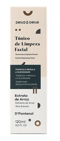 Tônico de limpeza facial Della e Delle 120g