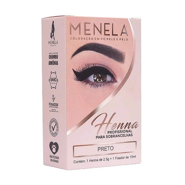 Henna para Sobrancelhas Menela Preto 2,5g