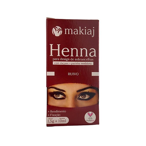 Henna para Sobrancelhas Makiaj Ruivo 1,5g+10ml