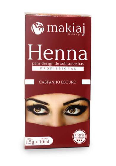 Henna para Sobrancelhas Makiaj Castanho Escuro 1,5g+10ml
