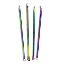 Kit 4 Curetas Extratores de Cravos Espinhas Com Estojo Furta Cor